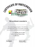 Certificate Design for MJMF Cricket Tournament 2014