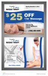 Rebate Card Design for St. Albert Massage Therapy Inc.