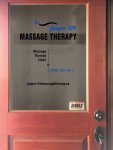 Door Lettering Design for Jasper 124 Massage Therapy Inc.
