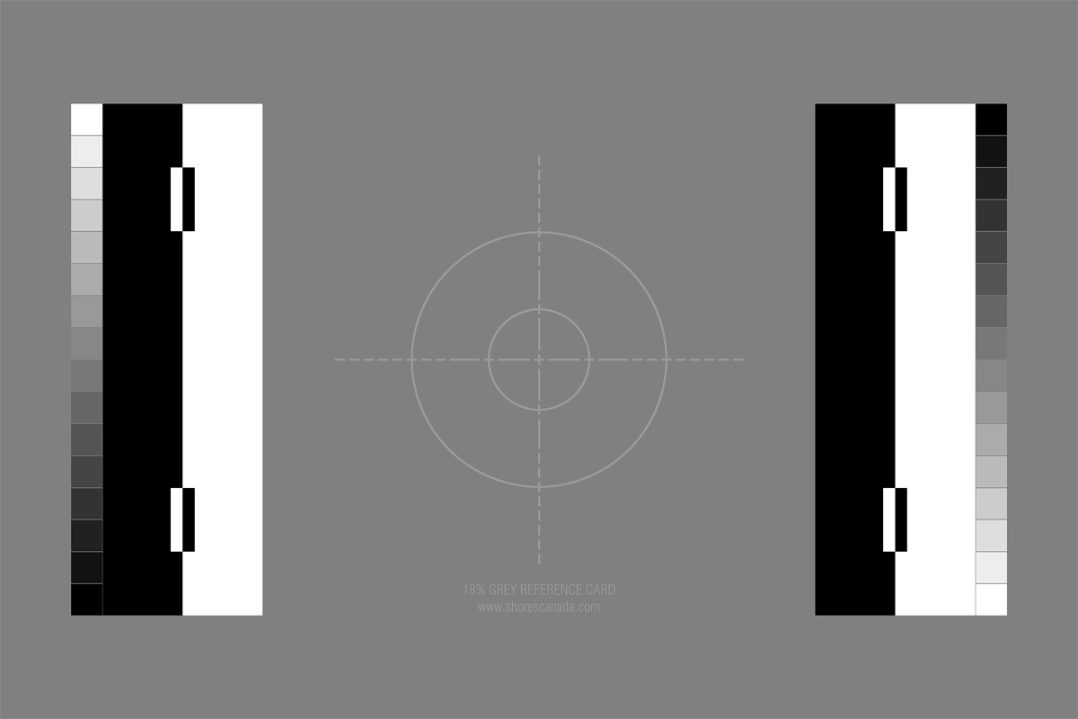 Shores Canada's 18% Grey Reference Card